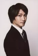 Shuto Washio / Bust Up / Costume Black / Suit / Both Hands Down / Body Facing Right / Background White / SOLID STAR Produce vol. 15 "Bright Funeral - Runrun dies twice -" Cast Bromide C