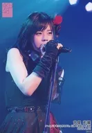 Rira Miyazato / Live Photo / Above the Knees, Costume Black, Red, Both Hands Stand Microphone / AKB48 Team 4 "Holding Hands" Performance : Sena Ishiwata Birthday, Random Official photo 2020.2.22