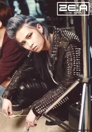 ZE : A / Ha Min Woo / Whole body, squatting, costume black, silver, both hands down, body facing left, background grey / 2 ndAlbum "PHOENIX" collection photo
