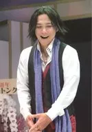 Hiroo Masuda (瞬平) / Live Photo / Upper Body / Costume Black / Red / White / Stole Purple / Both Hands Arrangement / Mouth Opening / Stage "Honki-tonk Blues in a Sleepless Night 2 ~ Leap ~"