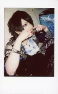 Axkey/Ast / Above the Knees, Costume Black, White, Blue, Sitting, Right Side, Both Hands Index Finger Under Nose / Raw Cheki