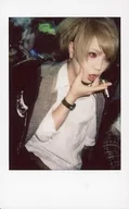 Axkey/Ast / Upper Body / Costume : Black / White / Facing right / Right hand Tobacco / Cheeks / Opening mouth / Raw Cheki