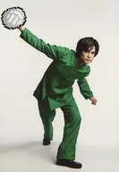 Kentaro Akisawa / Whole body, costume green, right-hand ball, bending forward, Character Tomoshot / Stage' Nekketsu Koha Kunio-kun Mantome Enbu Hen' Cast Bromide B