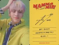 SF9/TAE YANG(テヤン)/裏面印刷サイン入り/CD「Mamma Mia!： 4th Mini Album」セルフィーフォトカード