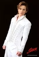 KinKi Kids / Koichi Domoto / Above-the-knee ・ Costume white ・ Both hands down ・ Body facing left ・ Eye view right ・ Background black / "Endless SHOCK 2019" original photo set