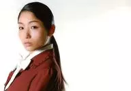 Theater Group Melbox Character / Megumi Mori (Riko Aoyama) / horizontal, bust up, costume red, white, left facing, both hands hanging, left side / Stage "Taisho Romantic Detective Story ~ Design Book of Kimkage Gusa ~" Bromide