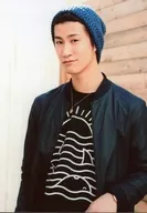 Hideaki Adachi / Top, Clothing Black, Hat, Hands down, Left Hand Bend, Face Leftward / "Theatre Academy white day event" Bromide