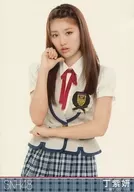 丁紫妍/膝上右舉左臂彎/SNH48一期生夏裝校服生寫真