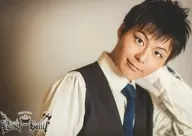 Hiroya / Horizontal, Bust up, Costume Black. White, Neck Tilt, Left Hand Head / Stage "Battle Butler" Privilege Bromide