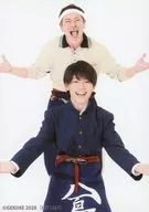 Yuto Arisawa (Inakuniso), Shinichi IKEDA (Koichi Inakuni) / Above-the-knee, Costume Black, Grey, Uniform, Both Hands Open, Mouth Open / GEKIIKE The 11 th performance "HIT LIST" Random Bromide A (Normal version)