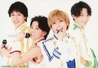 Group (4 people) / Horizontal, upper body, costume white, gold, red, blue, yellow, green microphone / GEKIIKE The 11th "HIT LIST" Random Bromide B (live version)