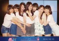 Hakoiri-Musume / Gather (7 people) / Horizontal, Above the Knee, Costume Pink, T-Shirt, Horizontal 1 Row, Body, Face / "Autumn Festival 2014 Autumn" Bromide