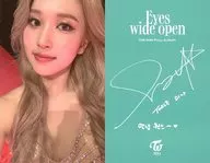 TWICE/美娜/豐胸·背麵打印帶簽名/「Eyes wide open」附屬照片卡