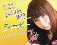 9 nine / Uki Satake / horizontal type with print sign, message, 6-cut size / "Evolution No. 9 Summer" large Official photo