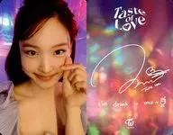 TWICE / Nayeon / Back With Print Signature and Message / CD "Taste of Love" enclosed special photo card