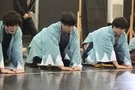 Group (3 persons) / Horizontal type ・ Postcard size / Blue Shuttle Produced "Shinsengumi - Conclusion -" KUJI Photo Rehearsal Time