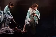 Group (3 people) / Live Photo / Horizontal Size / Postcard Size / Blue Shuttle Produced "Shinsengumi" GenPro Photo
