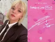 TWICE / Yoo Jeong-yeon / Reverse side printed with signature / CDs "The 3rd Full ALBUM Formula of Love : O + T = 