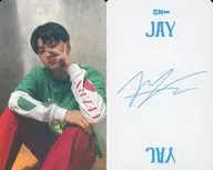 Holotype : ENHYPEN / Jay (JAY) / Reverse Side Print with signature (Text Blue) / ENHYPEN 1st Studio Album 『 DIMENSION : DILEMMA 』 (CHARYBDIS Ver.) Special Hologram Photo Card