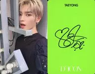 NCT127 / Taeyoung (TAEYONG) / Back Yellow Green / Printed with signature / "Dicon PHOTOCARD101 NCT127" Photo Card