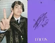 防彈少年團/V/背麵紫色·印刷帶簽名/"Dicon PHOTOCARD101 BTS>照片卡