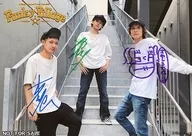 * Murai Yuuji, Tachibana Ryumaru, Chiharu Sawashiro / with handwritten signature, 2L size / "Stayac official fan club Funky Village member limited FUNKY BEE ledge * BBQ bus tour participant privilege Official photo