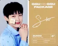 [Back Side Print with signature] : ENHYPEN / SUNOO / "ENHYPEN 2022 GGU GGU PACKAGE" photo card