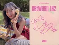 TWICE / Momo / Back Beige / Printed with signature / CDs "11th Mini Album Between 1 & 2" enclosed special photo card