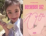 TWICE / ジヒョ / Back Beige / Printed with signature / CDs "11th Mini Album Between 1 & 2" enclosed special photo card