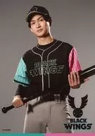 Ryo Matsuda / BLACK WINGS / On the knees / "ACTORS ☆ LEAGUE in Baseball 2022" Bromide