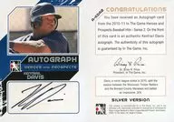 A-KD2 [Autographs] : KENTRAIL Davis (with handwritten signature)