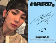 SHINee/KEY / Back light blue / Printed with signature / CDs "HARD" (SMini Ver.) (Smart Album) photo card