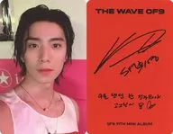 SF9/HWI YOUNG(フィヨン)/裏面赤・印刷サイン・メッセージ入り/CD「THE WAVE OF9」(CHILLIN’ AT NIGHT Ver.)セルフィーフォトカード