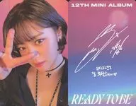 TWICE / Yoo Jeong-yeon / Back With Print Signature and Message / CD "READY TO BE" (Digipack Ver.) enclosed photo card