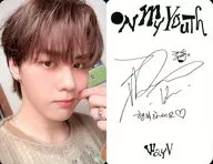 WayV / Kun (KUN) / Fun behind the scenes with print sign and message / CD "On My Youth" (Diary Ver.) photo card