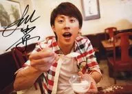 Takeshi Ogasawara / with handwritten signature, horizontal, tamaño 2L / Official photo oficial