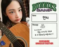 NewJeans / Minji (MINJI) / A message printed on the back / "NewJeans 1st Fan Meeting' Bunnies Camp'" photo card