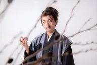 Yuki Tsuchikura (Saitō Toshimitsu) / horizontal, postal size / "Blue Shuttle Produced 『 Oda Nobunaga 』" Random Bromide