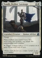 0206[U]：【FRA】【FOIL】【模倣宇宙の片割れカード】Tomik， Orzhov Lawmage/オルゾフの法魔道士、トミク
