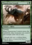 [C]:【FOIL】Thundering Ceratok/轟角獸