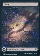 0274[L]：【TDM】【FOIL】【ドラゴンの存在・フルアート版】Swamp/沼