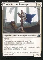 0206[U]：【FRA】【模倣宇宙の片割れカード】Tomik， Orzhov Lawmage/オルゾフの法魔道士、トミク
